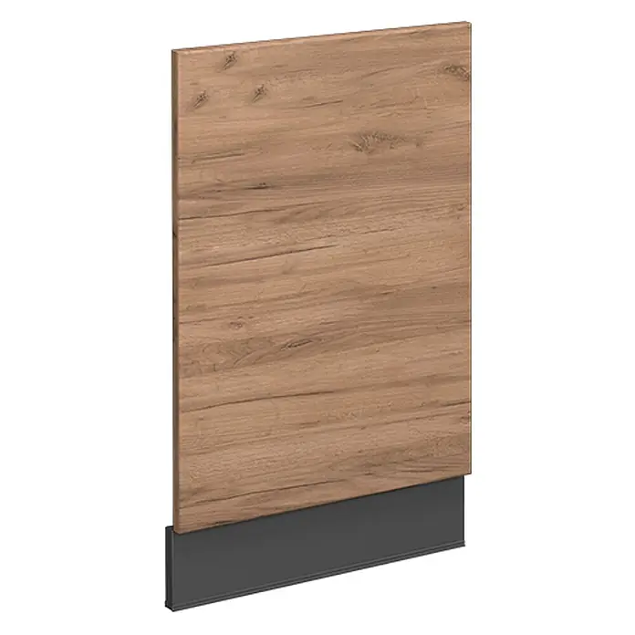 Vicco Frontblende Fame-Line, Goldkraft Eiche, 45 cm -  - Holzplatte in Eichenoptik mit dunkelgrauer Sockelleiste.
