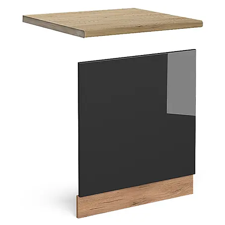 Vicco Frontblende R-Line, Anthrazit Hochglanz, 60 cm