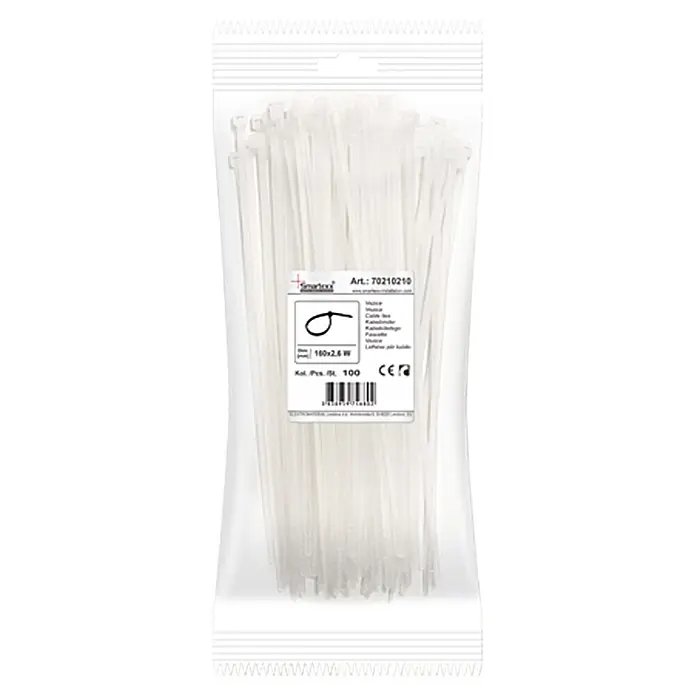 Profi Depot Bridas para cables - An x L: 25 x 160 mm, Transparente - Paquete transparente de bridas para cables. Ideal para agrupar cables e hilos. Práctico y versátil para la organización.
