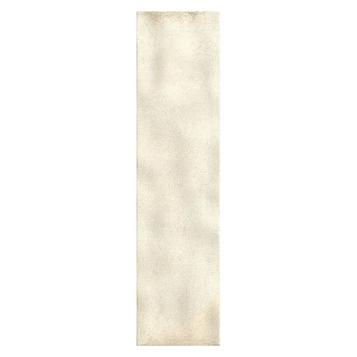 Wandfliese JULIET SABLE – 7.5 x 30 cm, Zellige-Optik, Brillant -  - Hellbeige, texturierte Materialprobe mit Beton- oder Steinoptik, ideal für Innenflächen.
