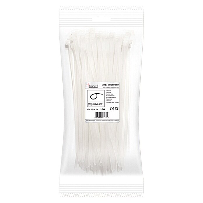 Bridas para cables (Transparente, 200 x 4,8 mm, 100 uds.)