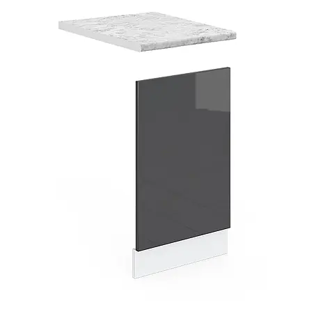 Vicco Frontblende R-Line, Anthrazit Hochglanz, 45 cm
