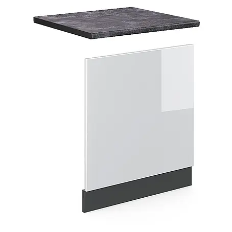 Vicco Frontblende R-Line, Weiß Hochglanz, 60 cm