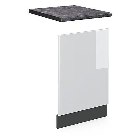 Vicco Frontblende R-Line, Weiß Hochglanz, 45 cm