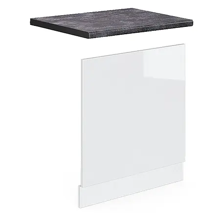 Vicco Frontblende R-Line, Weiß Hochglanz, 60 cm