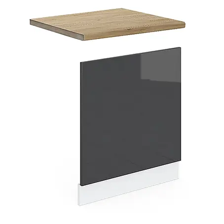 Vicco Frontblende R-Line, Anthrazit Hochglanz, 60 cm