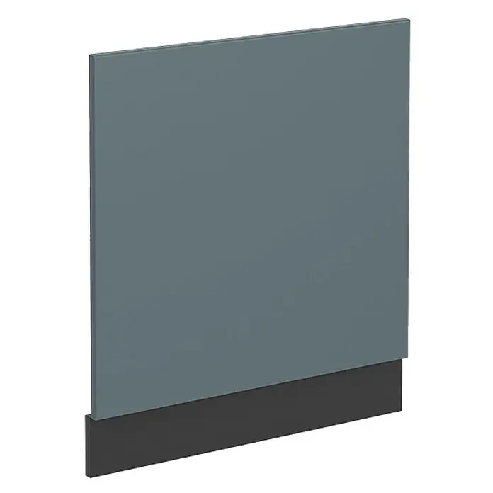 Vicco Frontblende R-Line, Blau-Grau, 60 cm -  - Matte, dunkelblaugraue Platte mit dunklem Sockel, ideal für Möbel oder Schränke.