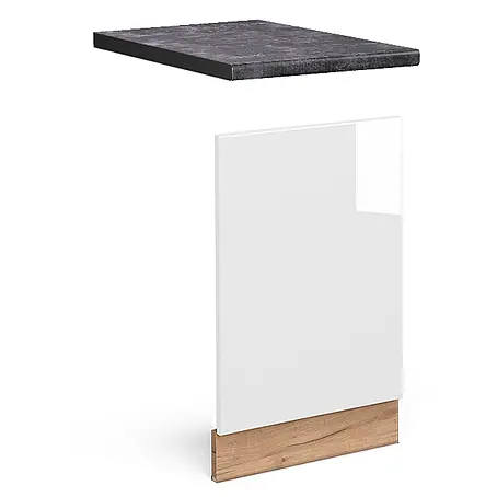 Vicco Frontblende Fame-Line, Weiß Hochglanz, 45 cm