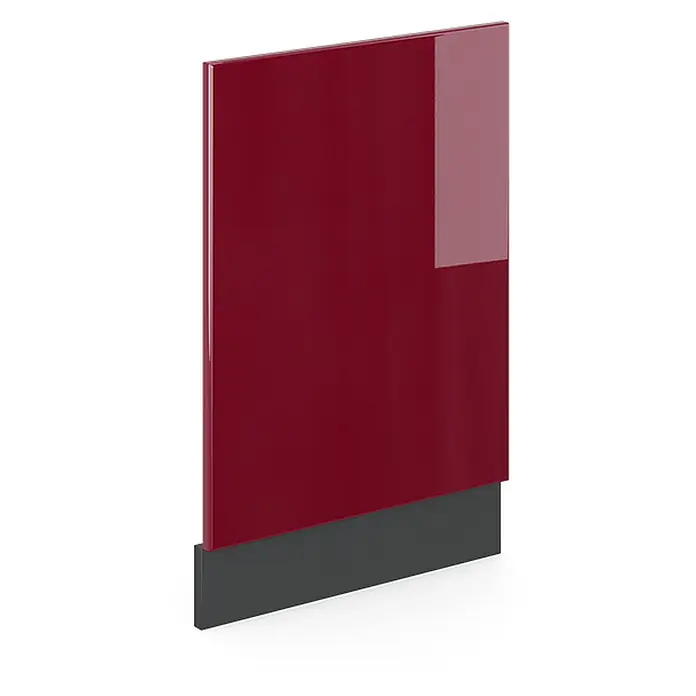 Vicco Frontblende R-Line, Rot, 45 cm -  - Hochglänzende rote Platte mit dunkelgrauem Sockel.