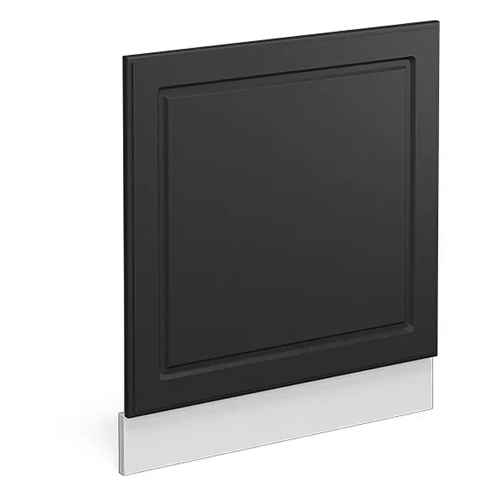 Vicco Frontblende R-Line, Anthrazit Landhaus, 60 cm -  - Dunkelgraue Schranktür mit Kassettenfront und integrierter weißer Sockelleiste.