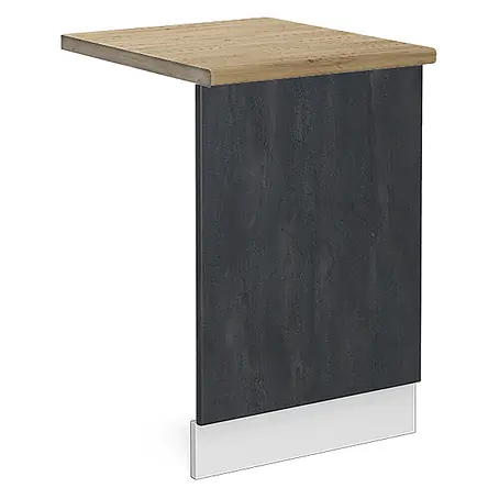 Frontblende R-Line 45 cm Schwarz Beton Art.-Nr. 47026