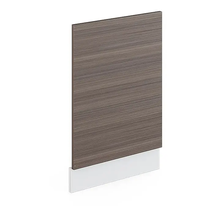 Vicco Frontblende R-Line, Edelgrau, 45 cm -  - Trennwandplatte mit dunkler Holzmaserung oben und transluzentem Unterteil.