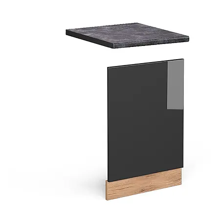 Vicco Frontblende R-Line, Anthrazit Hochglanz, 45 cm