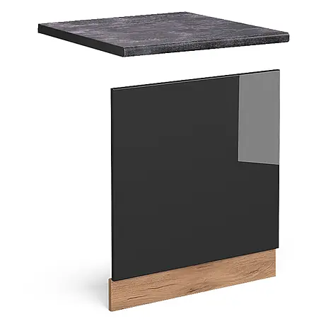 Vicco Frontblende R-Line, Anthrazit Hochglanz, 60 cm