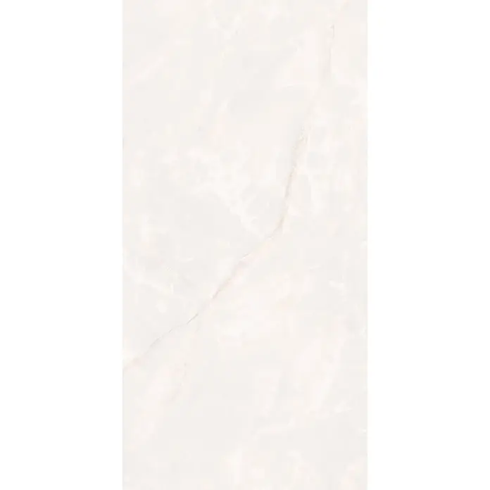 Feinsteinzeugfliese GINZA WHITE – 60 x 120 cm, Marmoroptik, Lappato -  - Helle, cremefarbene Marmoroptik-Platte mit zarter Maserung.