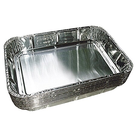 Kingstone Bandeja de aluminio para barbacoa (41,7 x 21,8 x 4,5 cm, Aluminio)