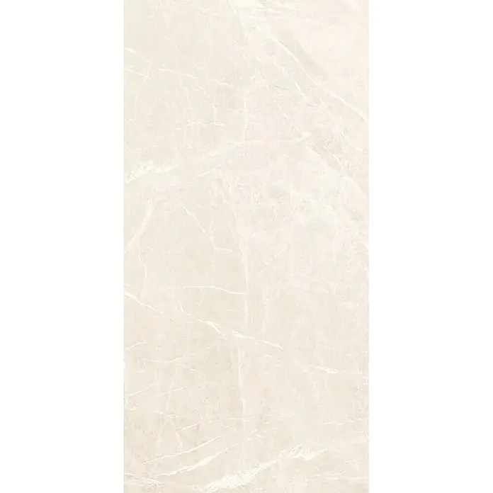 Feinsteinzeugfliese PRESTIGE BONE – 60 x 120 cm, Marmoroptik, Mat -  - Helle, beigefarbene Marmoroptik-Fliese mit zarter weißer Maserung.
