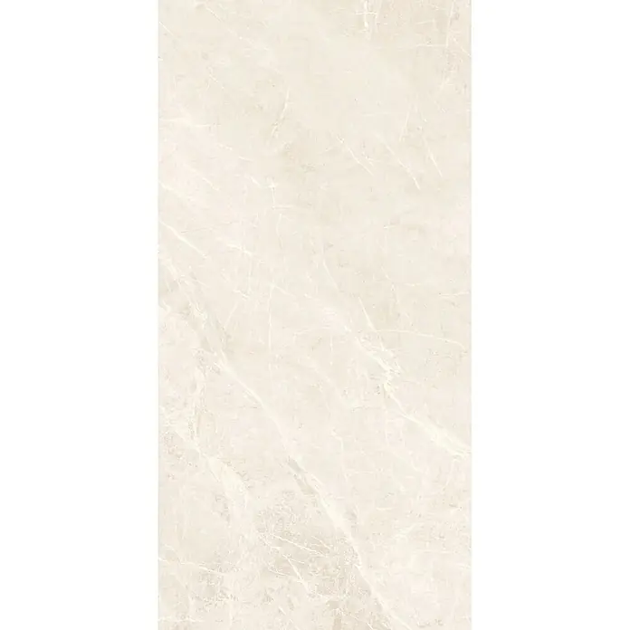 Feinsteinzeugfliese PRESTIGE BONE – 60 x 120 cm, Marmoroptik, Mat -  - Helle beigefarbene Marmortextur mit zarten weißen Adern für Oberflächen.