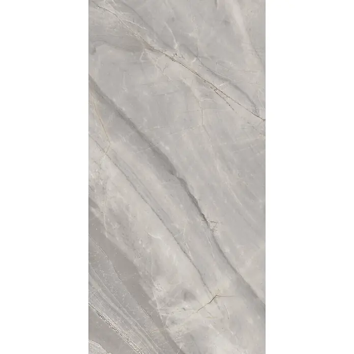 Feinsteinzeugfliese MARVEL GREY – 60 x 120 cm, Marmoroptik, Mat -  - Graue Marmorfliese mit komplexer weißer und dunkelgrauer Maserung, geeignet für Boden- oder Wandverkleidungen.