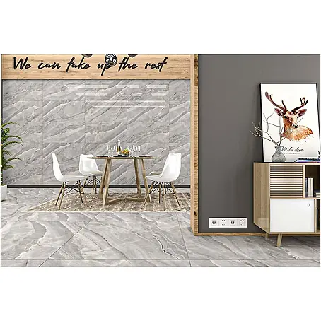 Feinsteinzeugfliese MARVEL GREY – 60 x 120 cm, Marmoroptik, Mat