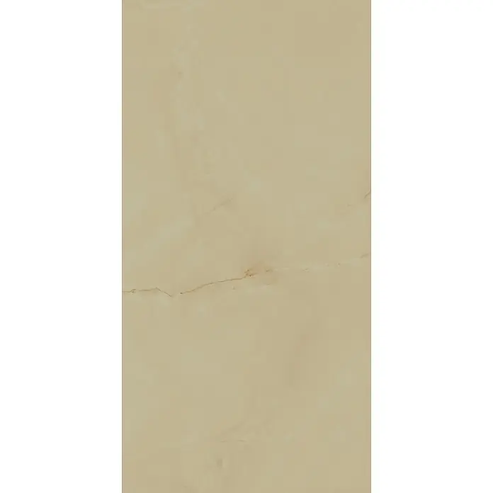 Feinsteinzeugfliese ONYX POLISHED – 60 x 120 cm, Onyxoptik, Brillant -  - Beige Marmorstruktur mit subtiler dunklerer Äderung.