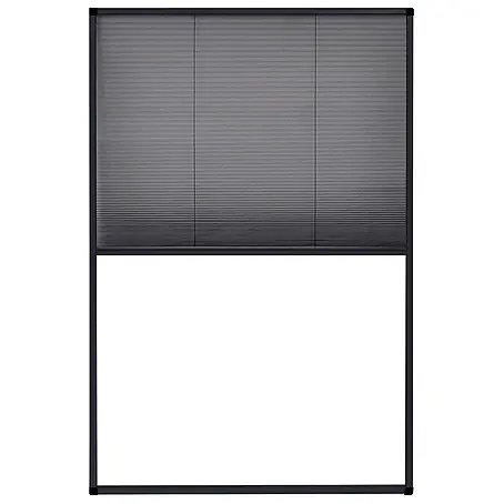 vidaXL Insektenschutz Plissee für Fenster Aluminium Anthrazit 80x120cm