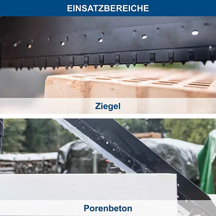 Scheppach Hartmetall-Sägeblatt 78Z HM Ziegel/Porenbeton - Anzahl Zähne: 78 Stk., Passend für: Scheppach Universalsäge AZE430 - Informationsansicht