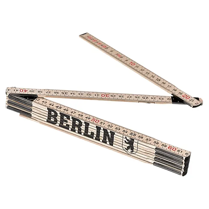 BAUHAUS Zollstock - Berlin, 2 m - Bild einer Zollstock mit der Aufschrift "Berlin" und Maßeinteilungen.