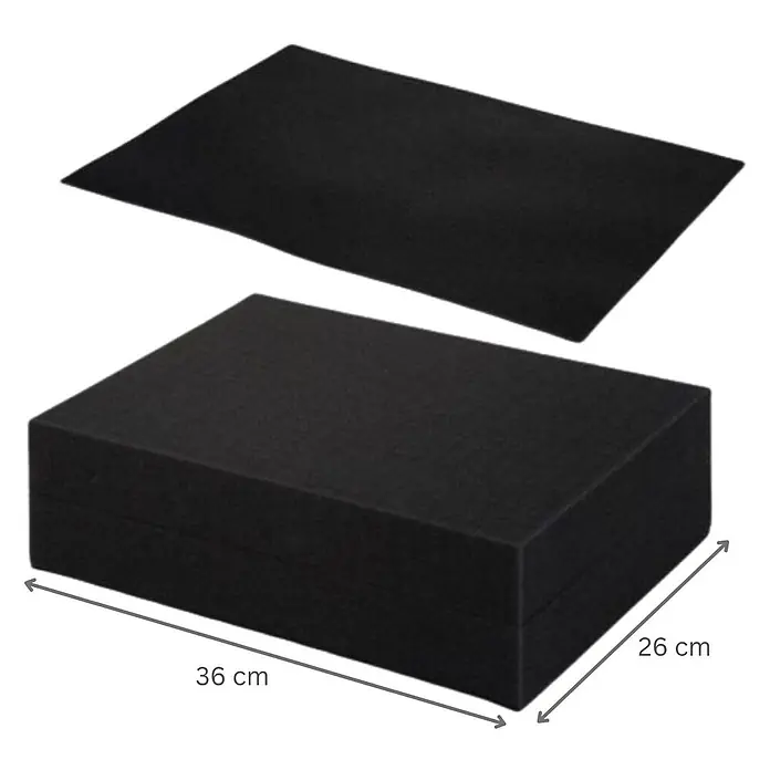 Eurobox NextGen Portable | 13,5x30x40cm | 11 Liter | , Box -  - Schwarze rechteckige Stoff-Aufbewahrungsbox mit abnehmbarem Deckel, 36x26 cm.