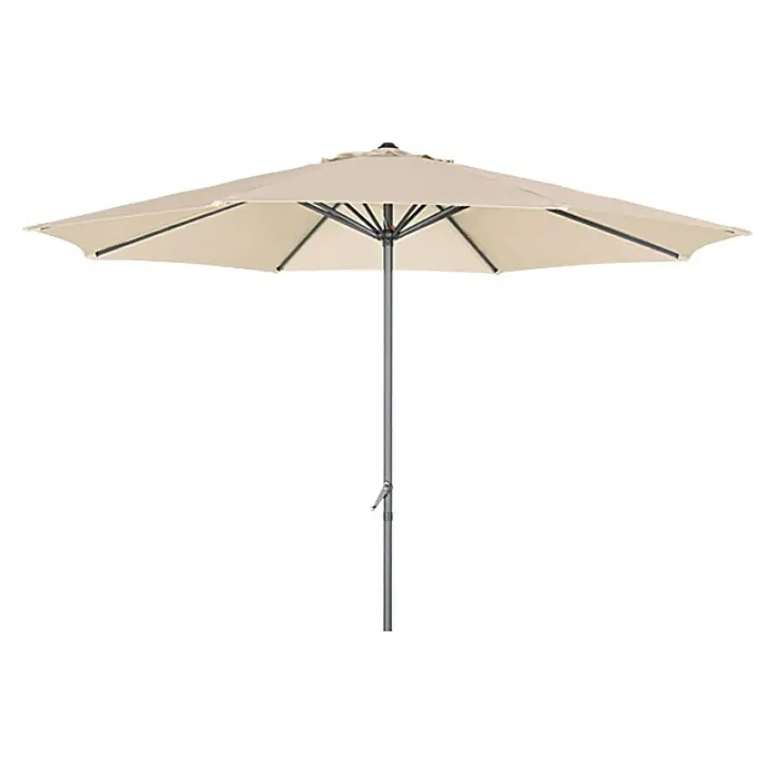 Sunfun Marktschirm Trentino II - Natur, Durchmesser Bespannung: 300 cm - Beiger Gartenschirm mit stabilem Metallgestell, ideal für sonnige Tage im Garten oder auf der Terrasse. Schützt vor direkter Sonneneinstrahlung.