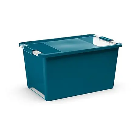 Mehrzweck Aufbewahrungsbehälter STORAGE & Deckel 28x55x35cm 40L Türkis