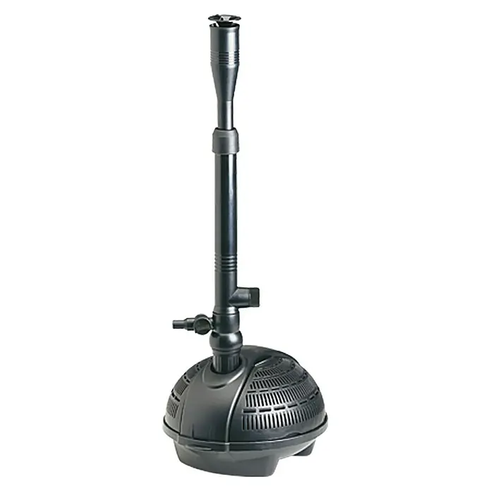 Neptun Premium Wasserspielpumpe NPTP-O 2500 - 40 W, Fördermenge pro Std.: 2.500 l - Abbildung einer Teichpumpe, die das Wasser im Gartenteich sauber und gesund hält und für eine attraktive Wasserspiele sorgt.