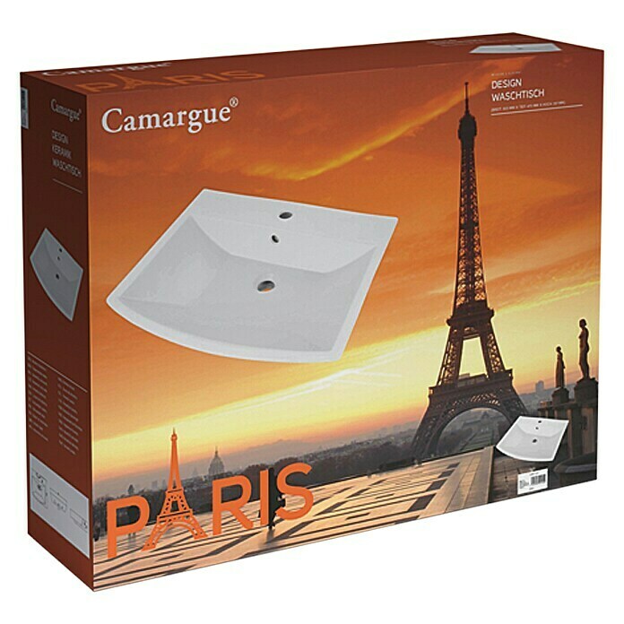 Camargue Paris Lavabo (60 x 47 cm, Cerámica, Blanco)