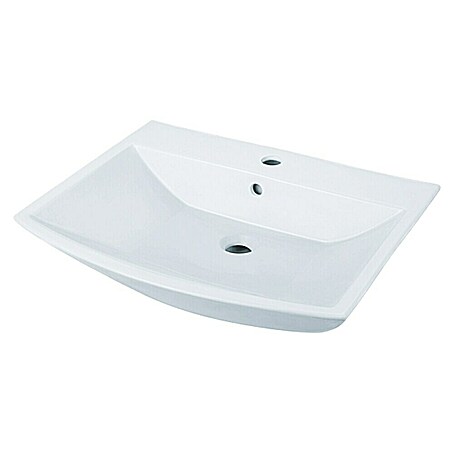 Camargue Paris Waschtisch (B x L: 81 x 49 cm, Ohne Spezialglasur, Hahnloch: Mitte, Weiß)