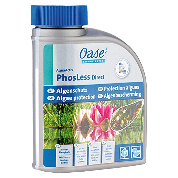 Oase AquaActiv Zaščita pred algami PhosLess Direct  (Neto prostornina: 500 ml) | 7459 - Teichpflegemittel | IAGE - Teiche und Zubehör | IAG - Außenbereichsausstattung | IA - Gartenhartware | I - Stadtgarten | BAUHAUS
