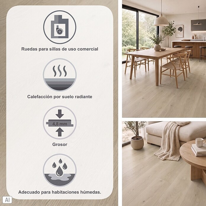 b!design Vinylboden SPC Silent (Boston, Landhausdiele, 1 220 x 230 x 4,8 mm) | BAUHAUS