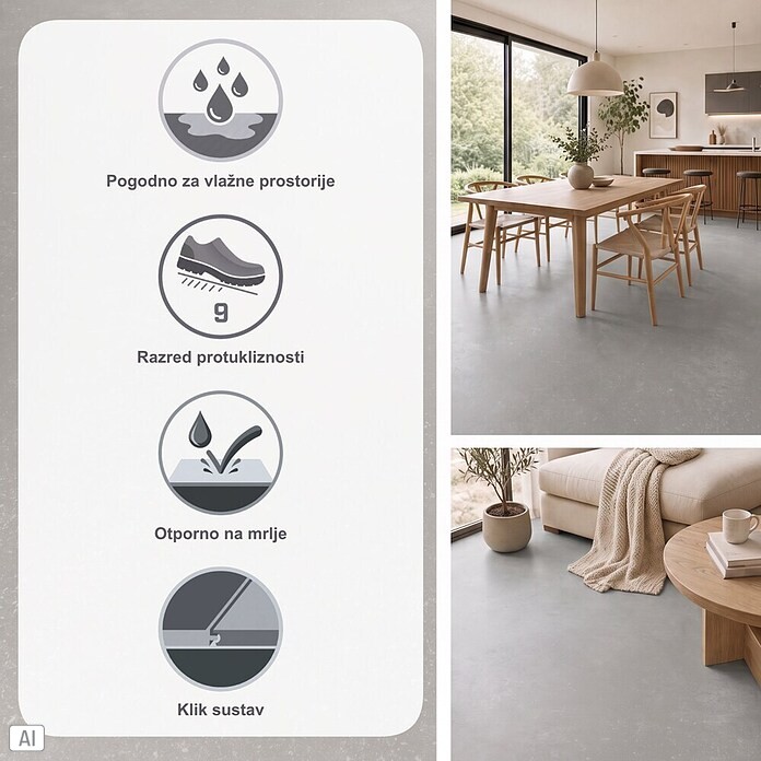 b!design Vinylboden SPC (Chiasso, Fliese, 800 x 400 x 5 mm) | BAUHAUS