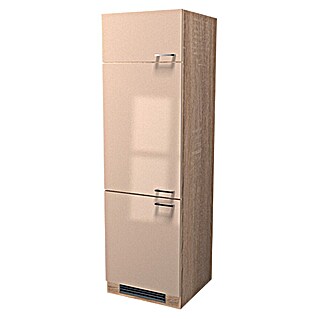 Flex-Well Palma Geräteumbauschrank (57 x 60 x 200 cm, Dekor Front: Kaschmir Glanz, Dekor Korpus: Sonoma Eiche (außen))