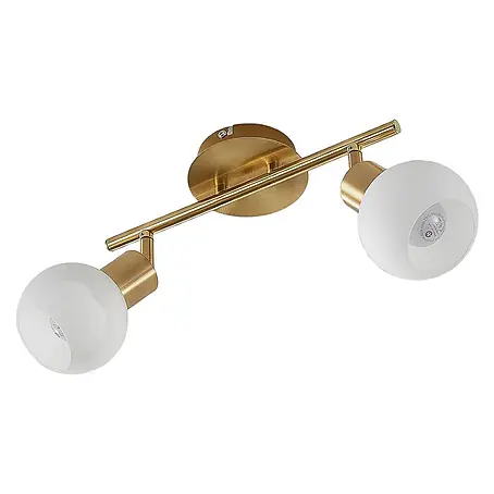 Lindby Deckenlampe in messing, weiß, Deckenleuchte