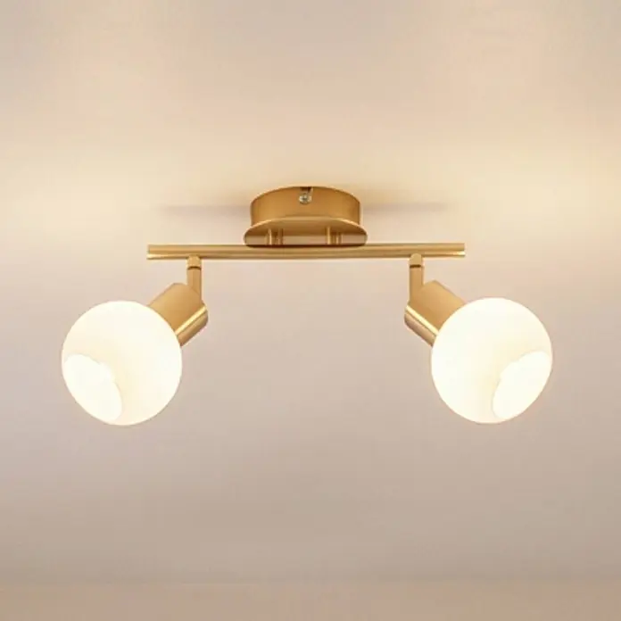 Lindby Deckenlampe in messing, weiß, Deckenleuchte - 