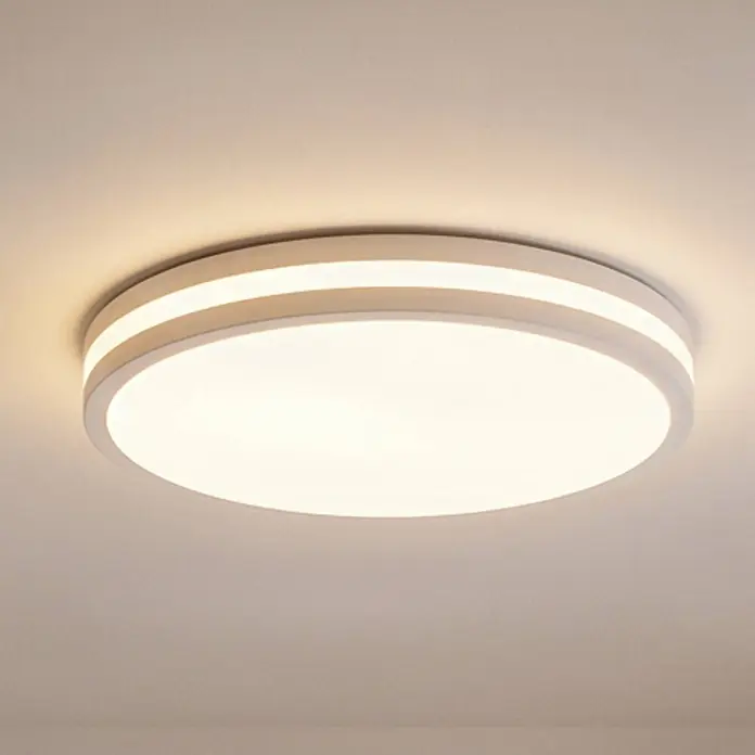 Lindby LED Deckenlampe in weiß, dimmbar Deckenleuchte rund - 