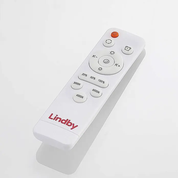 Lindby LED Deckenlampe in weiß, dimmbar Deckenleuchte rund - 