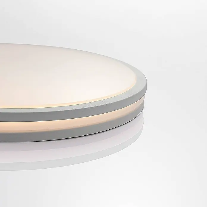 Lindby LED Deckenlampe in weiß, dimmbar Deckenleuchte rund - 