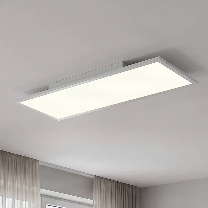 Lindby LED Deckenleuchte flach in weiß, Panel - 
