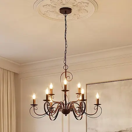 Lindby Kronleuchter in rost, Hängelampe Chandelier