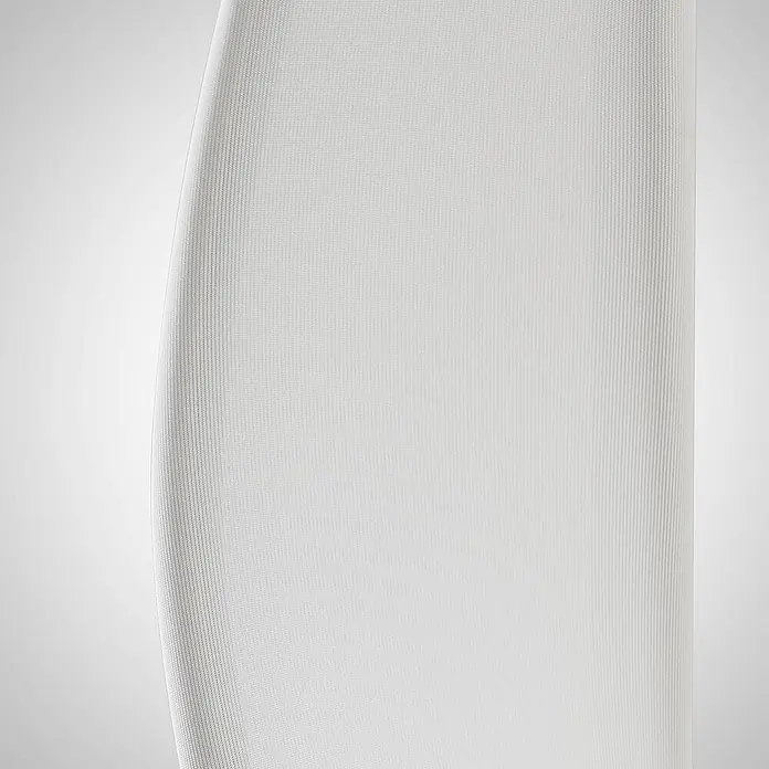 Lucande LED Stehlampe Wohnzimmer in weiß, chrom, Stehleuchte -  - Weißes, fein gewebtes Netzgewebe mit sanfter Krümmung, geeignet für Schirme oder Polster.