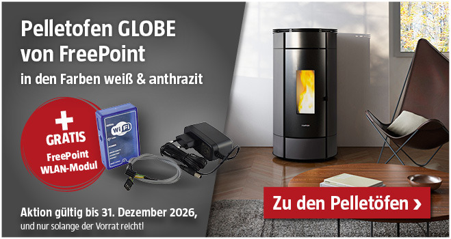 Aktion Pelletofen Globe mit gratis WLAN-Modul