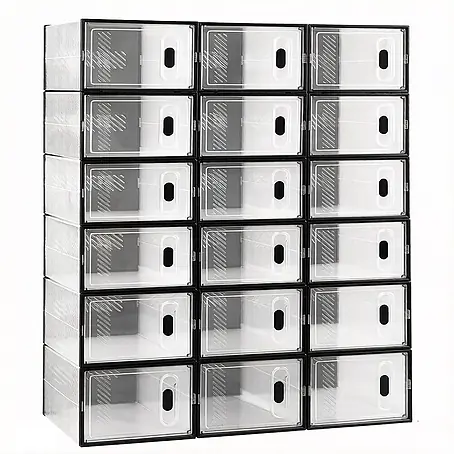 SONNENH Schuhschrank 18er-Set, Kunststoff, 75 x 35.5 cm