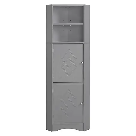 SONNENH Holz-Mehrzweckschrank, Spanplatte, 36.5 x 36.5 cm, Grau