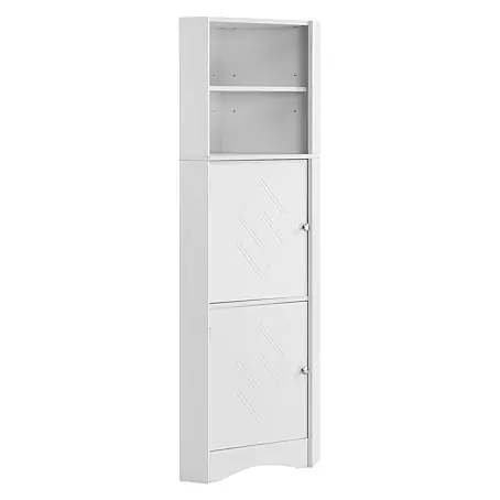 SONNENH Holz-Mehrzweckschrank, Spanplatte, 36.5 x 36.5 cm, Weiß